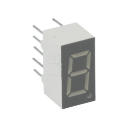 Afişaj: LED; cu 7 segmente; 9,1mm; 0,36"; Nr.car: 1; roşie; anod