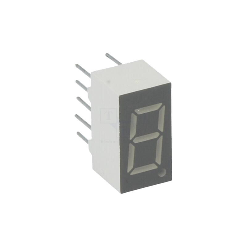 Afişaj: LED; cu 7 segmente; 9,1mm; 0,36"; Nr.car: 1; roşie; anod