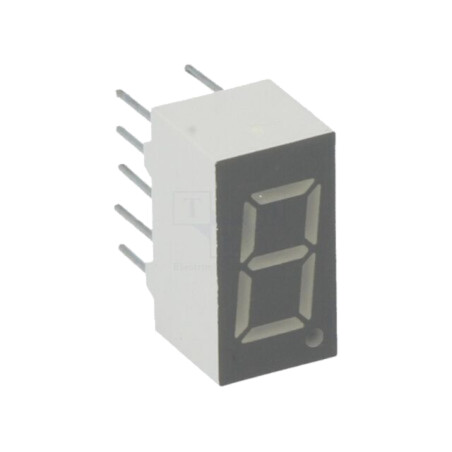 Afişaj: LED; cu 7 segmente; 9,1mm; 0,36"; Nr.car: 1; roşie; anod