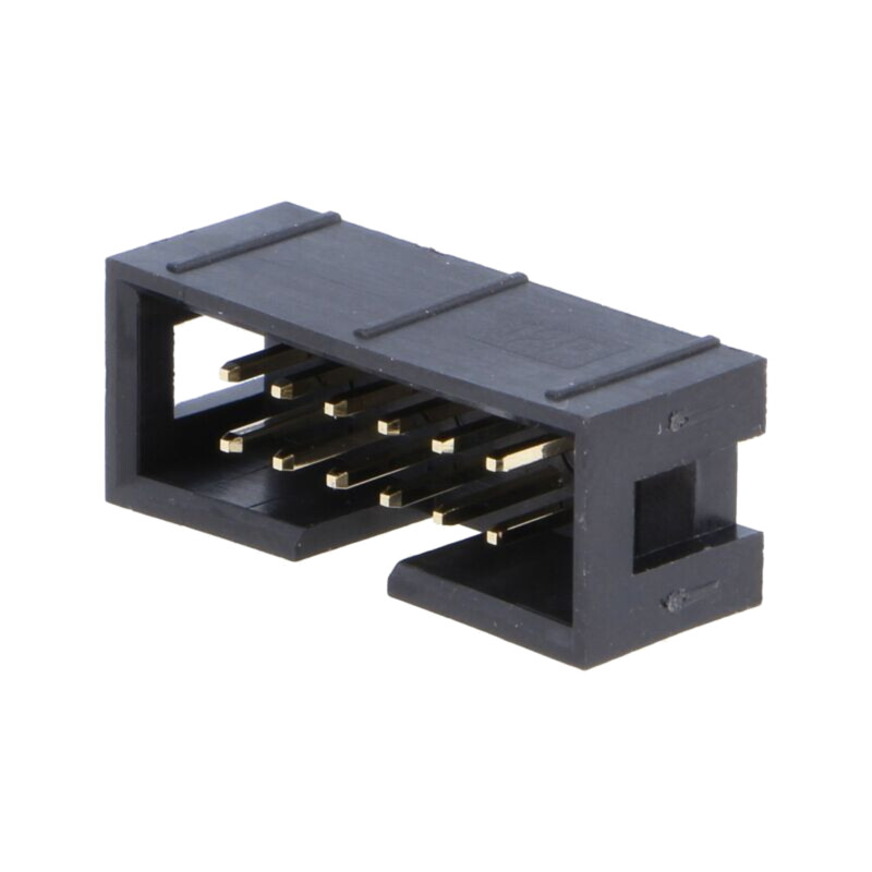 Conector: IDC; soclu; tată; PIN: 12; drept; THT; aurit; 2,54mm; neagră