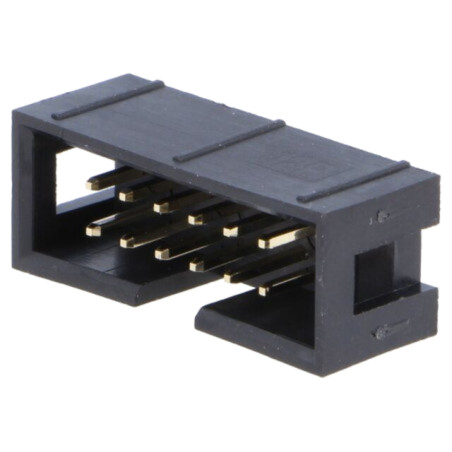 Conector: IDC; soclu; tată; PIN: 12; drept; THT; aurit; 2,54mm; neagră