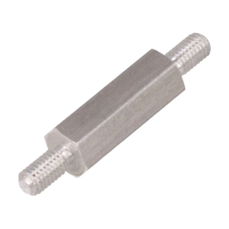 Piuliţă-distanţieră filetată; 15mm; Filet ext: M3; hexagonală