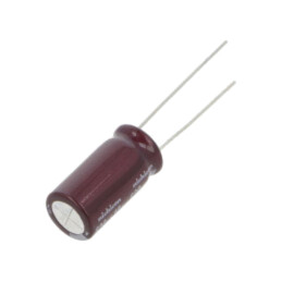 Condensator: electrolitic; low ESR; THT; 100uF; 63VDC; Ø10x20mm