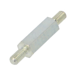 Piuliţă-distanţieră filetată; 18mm; Filet ext: M4; hexagonală