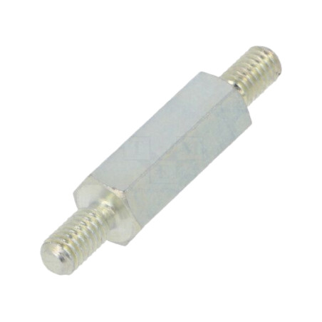 Piuliţă-distanţieră filetată; 18mm; Filet ext: M4; hexagonală