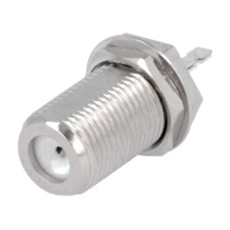 Conector: F; soclu; mamă; drept; lipire; pt.montare pe panou