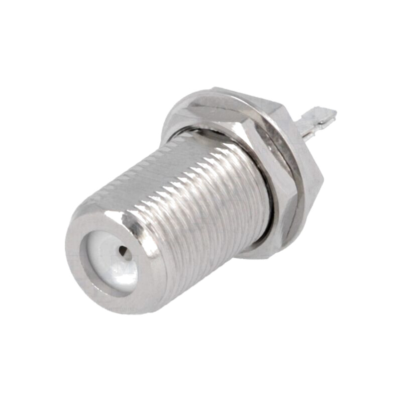 Conector: F; soclu; mamă; drept; lipire; pt.montare pe panou