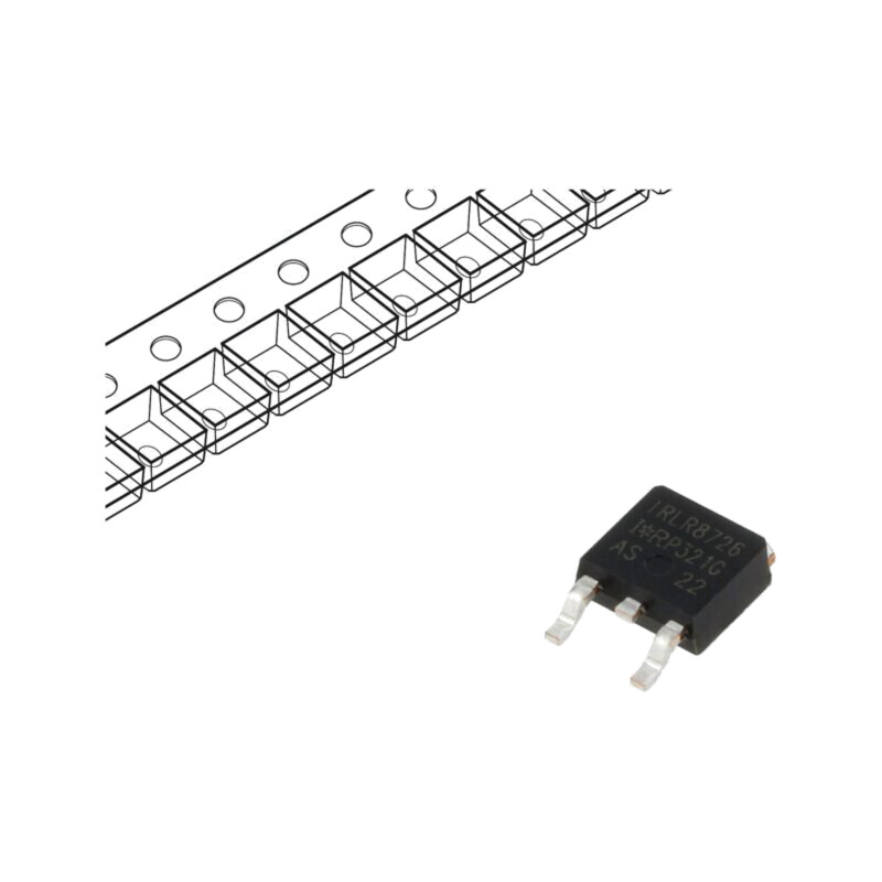 Tranzistor: N-MOSFET; unipolar; 30V; 61A; Idm: 340A; 75W; DPAK
