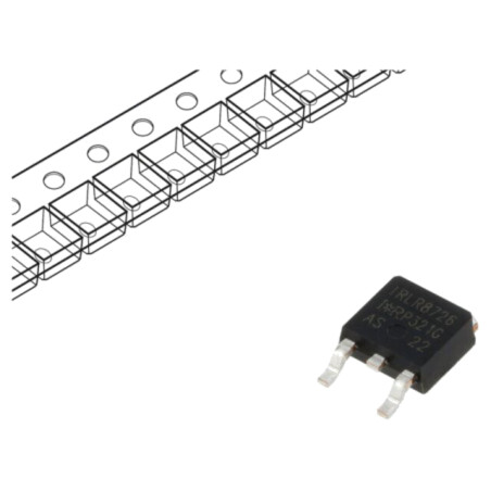 Tranzistor: N-MOSFET; unipolar; 30V; 61A; Idm: 340A; 75W; DPAK