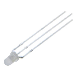 LED; 3mm; roşie/verde; 30°; Parte frontală: convex; Nr.term: 3; 96mW