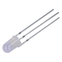 LED; 5mm; roşie/verde; 60°; Parte frontală: convex; Nr.term: 3; 96mW