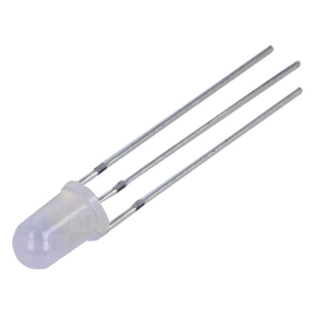 LED; 5mm; roşie/verde; 60°; Parte frontală: convex; Nr.term: 3; 96mW