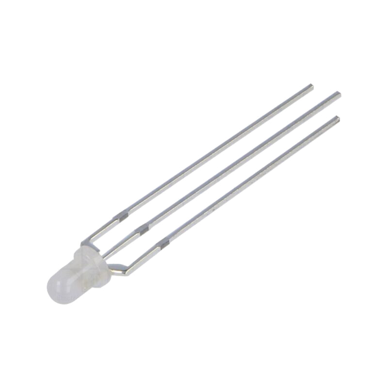 LED; 3mm; galben/verde; 30°; Parte frontală: convex; Nr.term: 3