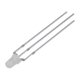 LED; 3mm; roşu/albastru; 30°; Parte frontală: convex; Nr.term: 3