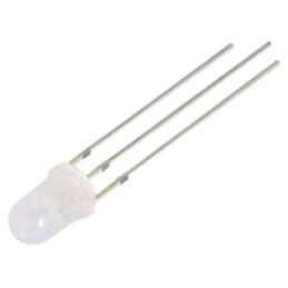 LED; 5mm; roşu/albastru; 60°; Parte frontală: convex; Nr.term: 3