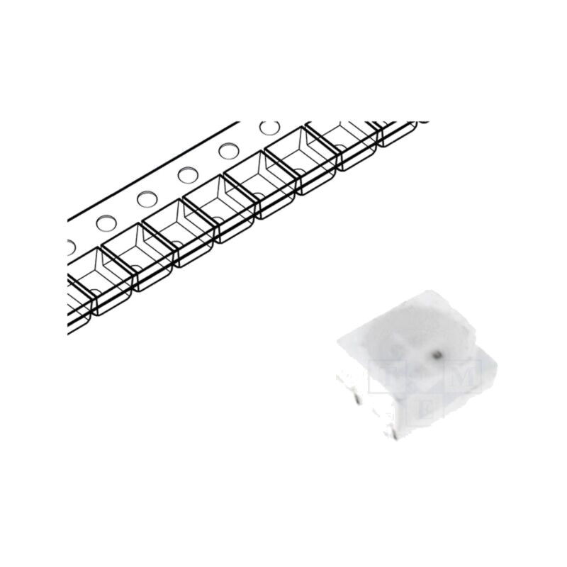 LED; SMD; 3528,PLCC4; RGB; 3,5x2,8x1,9mm; 120°; 20mA LED; SMD; 3528,PLCC4; RGB; 3,5x2,8x1,9mm; 120°; 20mA