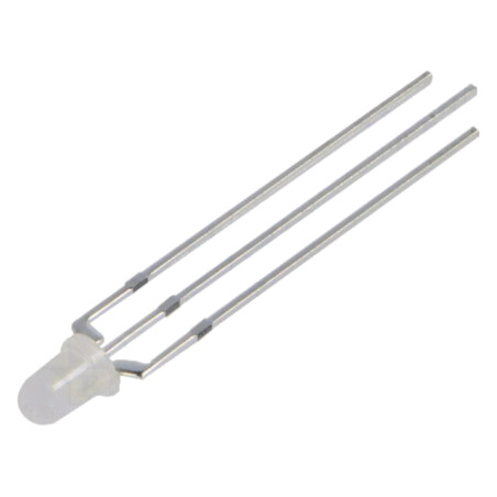 LED; 3mm; galben/albastru; 30°; Parte frontală: convex; Nr.term: 3