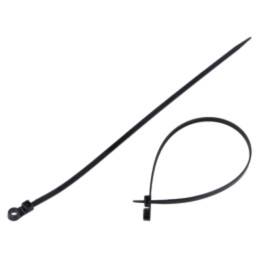 Colier de strângere; cu ochi; L: 309mm; W: 4,8mm; neagră