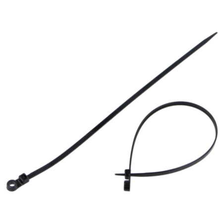 Colier de strângere; cu ochi; L: 309mm; W: 4,8mm; neagră