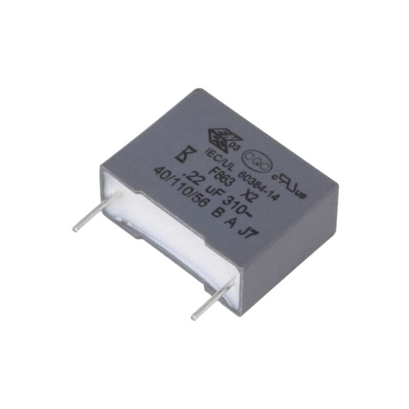 Condensator: cu polipropilenă; X2; F863; 0,22uF; 18x13,5x7,5mm Condensator: cu polipropilenă; X2; F863; 0,22uF; 18x13,5x7,5mm