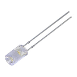 LED; 5mm; alb cald; 500÷750mcd; 120°; Parte frontală: concav; 5VDC