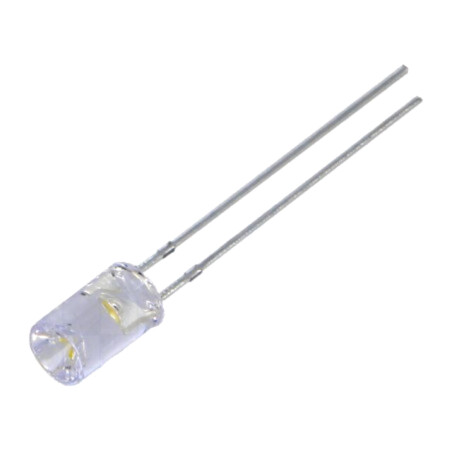 LED; 5mm; alb cald; 500÷750mcd; 120°; Parte frontală: concav; 5VDC