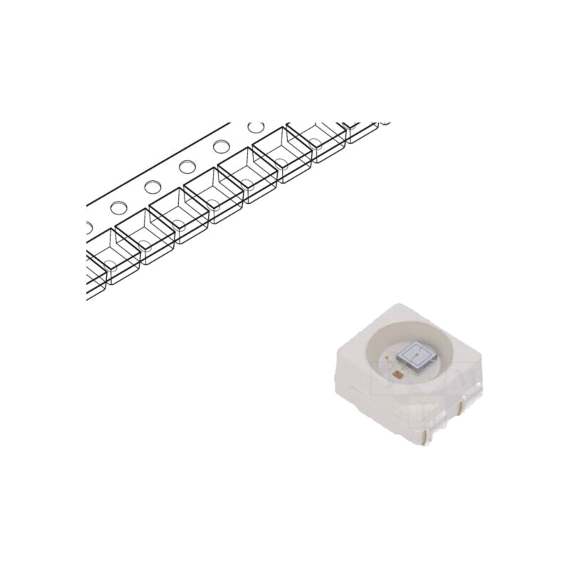 LED; SMD; 3528,PLCC4; roşie; 400mcd; 3,5x2,8x1,9mm; 120°; 14mA LED; SMD; 3528,PLCC4; roşie; 400mcd; 3,5x2,8x1,9mm; 120°; 14mA