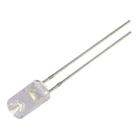 LED; 5mm; alb rece; 750÷1120mcd; 120°; Parte frontală: concav; 5VDC