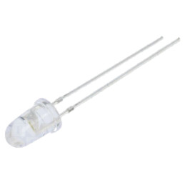LED; 5mm; alb cald; 60000mcd; 8°; Parte frontală: convex; 5,5÷20VDC