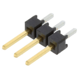 Conector: şiruri pini; şir pini; tată; PIN: 3; drept; 2,54mm; THT