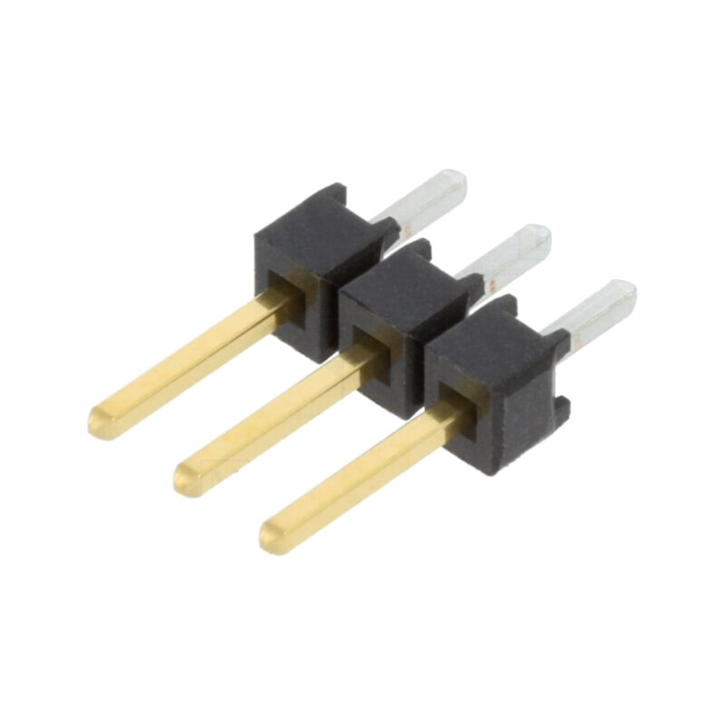 Conector: şiruri pini; şir pini; tată; PIN: 3; drept; 2,54mm; THT Conector: şiruri pini; şir pini; tată; PIN: 3; drept; 2,54mm; THT