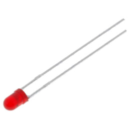 LED; 5mm; roşie; 12÷25mcd; 30°; Parte frontală: convex; 5÷6VDC