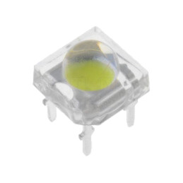 LED Super Flux; 7,62x7,62mm; verde; 4200÷5800mcd; 90°; 30mA