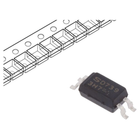 Optocuplor; SMD; Ch: 1; OUT: tranzistori; Uizol: 2,5kV; Uce: 80V