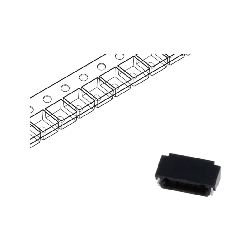 Conector: cablu-placă; DF52; SMT; PIN: 4; soclu; pentru PCB; tată Conector: cablu-placă; DF52; SMT; PIN: 4; soclu; pentru PCB; tată