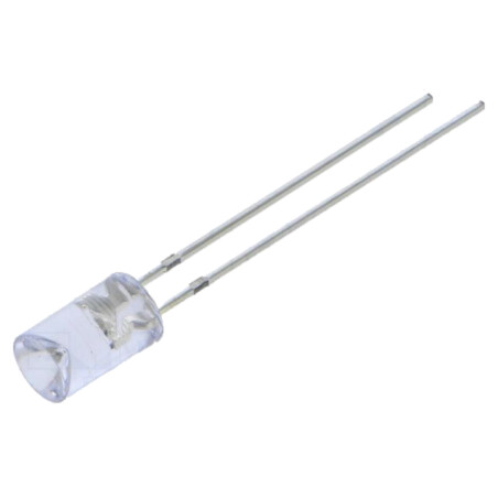 LED; 5mm; albastru; 220÷330mcd; 120°; Parte frontală: concav; 5VDC