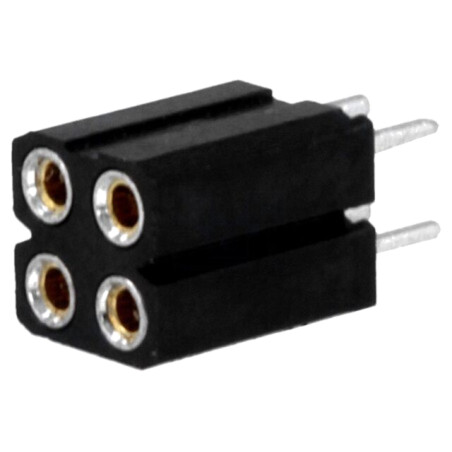 Conector: şiruri pini; soclu; mamă; PIN: 4; contacte întoarse; THT