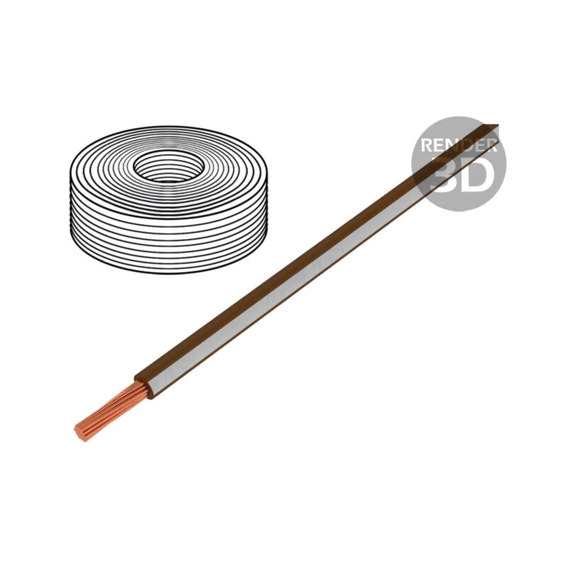 Cablu; LiY; litat; Cu; 0,25mm2; PVC; maro-alb; 900V; 250m; Clasa: 5 Cablu; LiY; litat; Cu; 0,25mm2; PVC; maro-alb; 900V; 250m; Clasa: 5