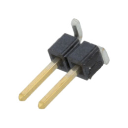 Conector: şiruri pini; tată; PIN: 2; 2,54mm; aurit; SMT; şir pini