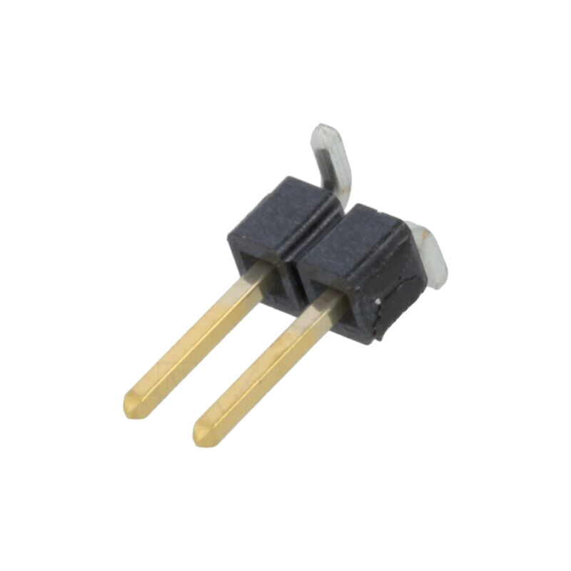 Conector: şiruri pini; tată; PIN: 2; 2,54mm; aurit; SMT; şir pini Conector: şiruri pini; tată; PIN: 2; 2,54mm; aurit; SMT; şir pini