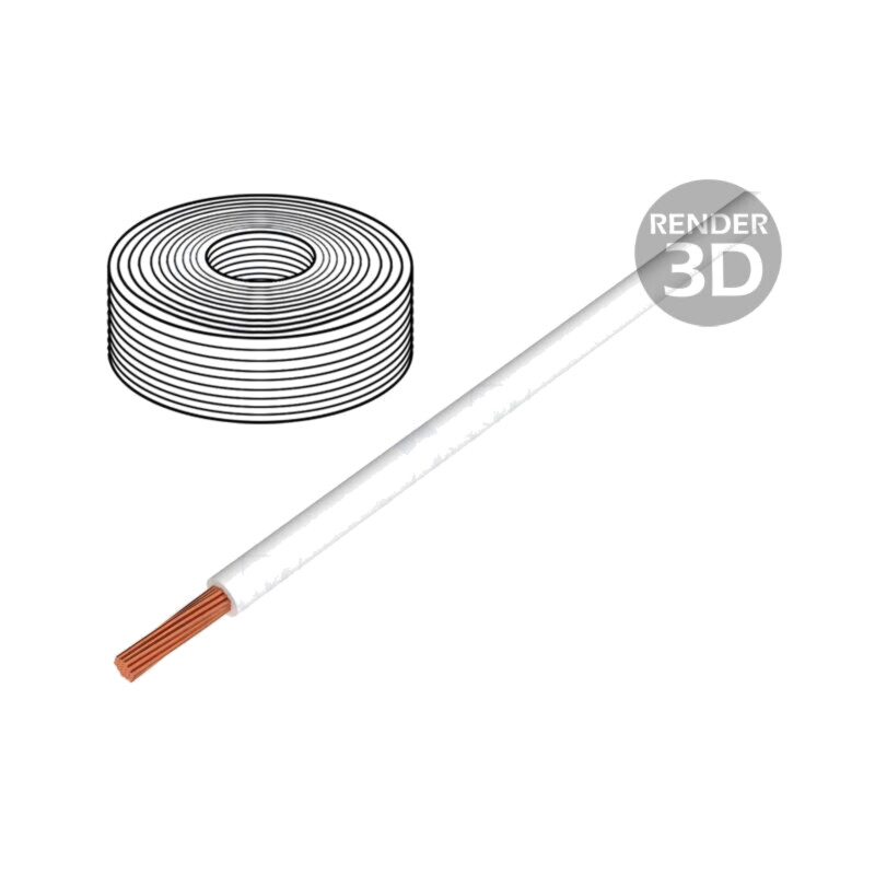 Cablu; H05Z-K; litat; Cu; 0,5mm2; FRNC; alb; 300V,500V; Clasa: 5 Cablu; H05Z-K; litat; Cu; 0,5mm2; FRNC; alb; 300V,500V; Clasa: 5