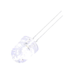 CRLED; 10mm; alb cald; 8000mcd; 30°; Parte frontală: convex