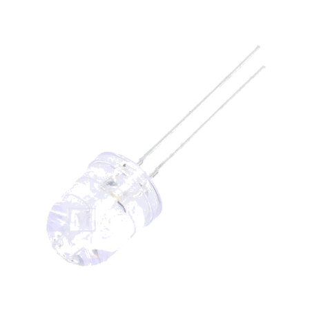 CRLED; 10mm; alb cald; 8000mcd; 30°; Parte frontală: convex