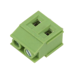 Regletă de conexiuni pt.PCB; în unghi 90°; 7,5mm; piste: 2; verde