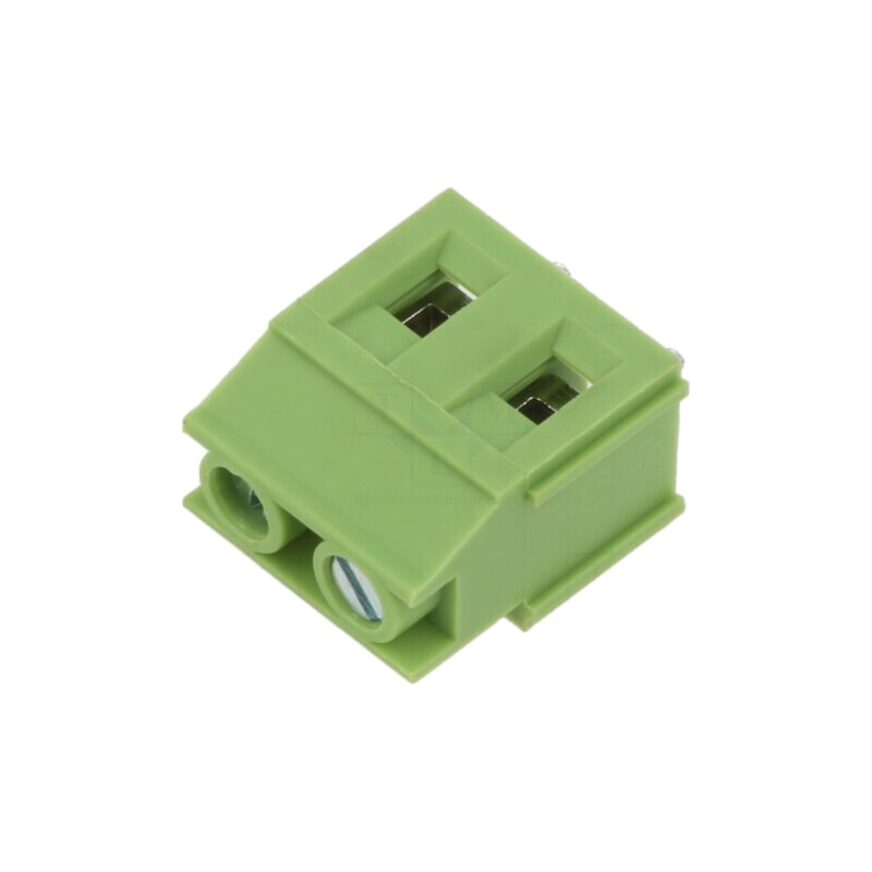 Regletă de conexiuni pt.PCB; în unghi 90°; 7,5mm; piste: 2; verde