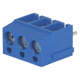 Regletă de conexiuni pt.PCB; în unghi 90°; 5mm; piste: 3; 2,5mm2