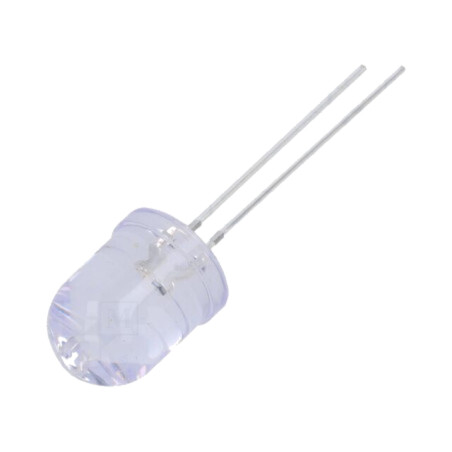 LED; 10mm; verde; 18000÷22000mcd; 30°; Parte frontală: convex