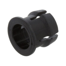 Montură pt.LED; 5mm; monobloc; neagră; UL94V-2; L: 6,3mm; poliamidă