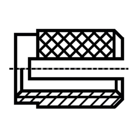 Adaos filetat; alamă; M2; BN 1047; pt.plastic