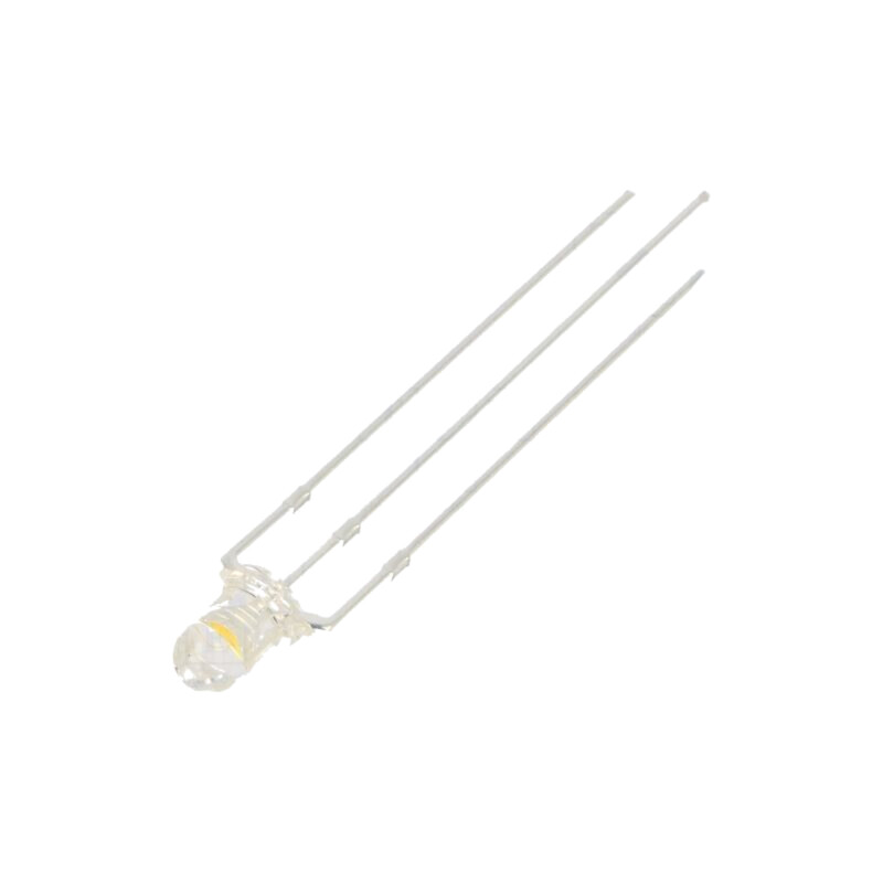 LED; 3mm; roşu/alb cald; 30°; Parte frontală: convex; Nr.term: 3 LED; 3mm; roşu/alb cald; 30°; Parte frontală: convex; Nr.term: 3